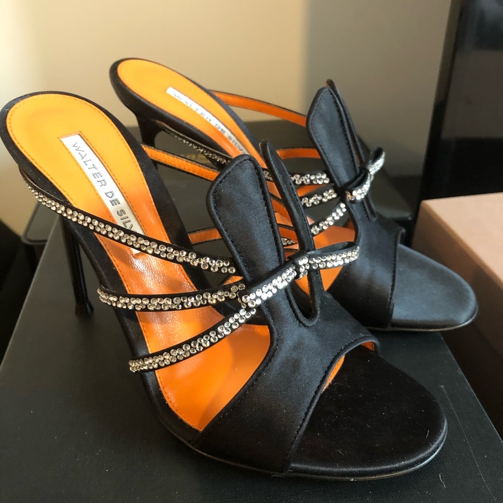 Walter de Silva rhinestone stiletto sandal 35  NWoB
